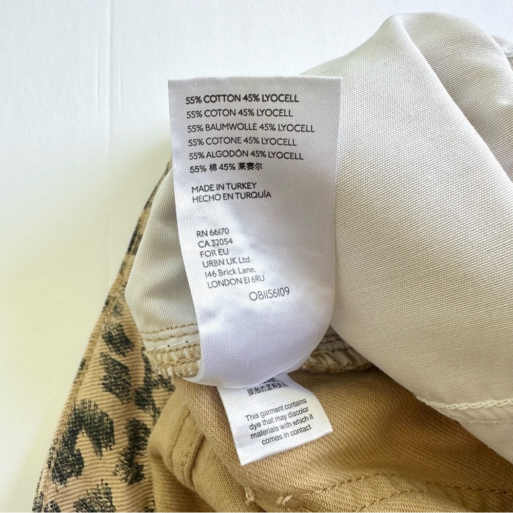 Free People Leopard Print High-Waist Cotton Shorts - Beige/Black - Picture 7 of 11